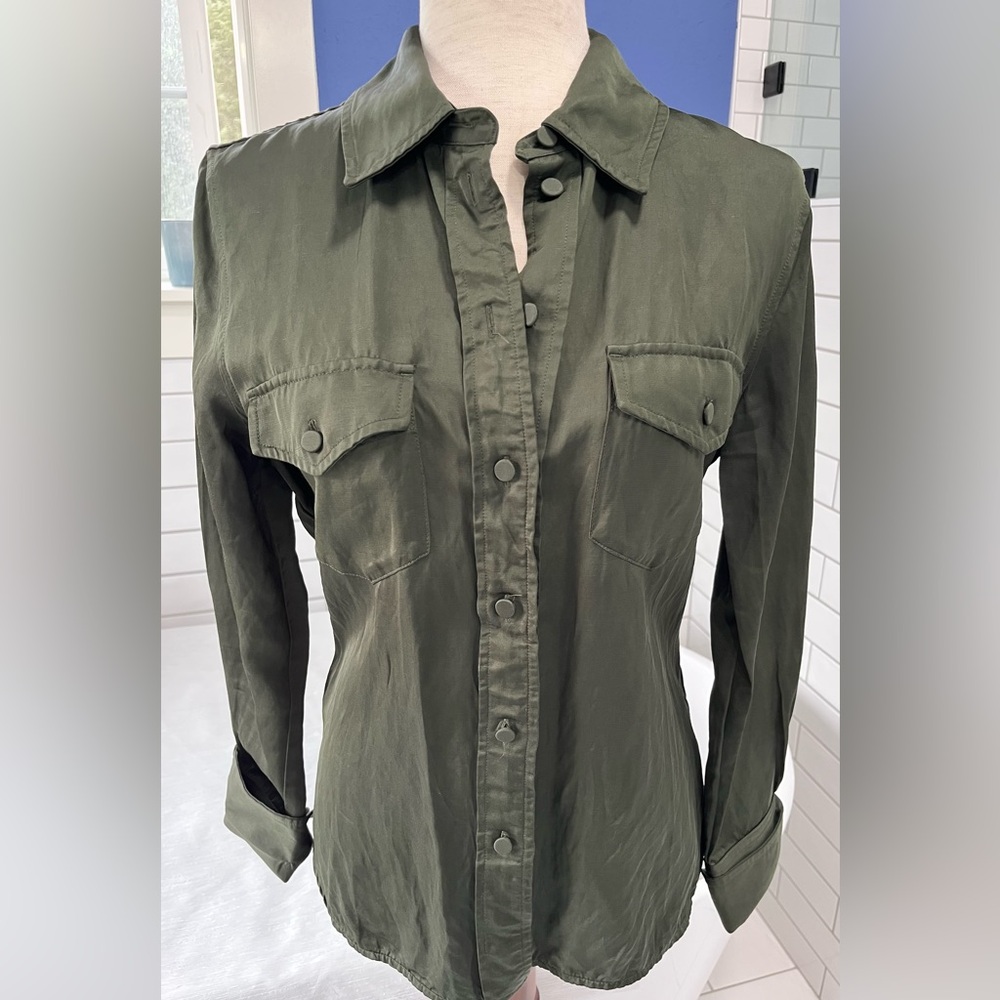 Madewell Dark Green Collared Shirt